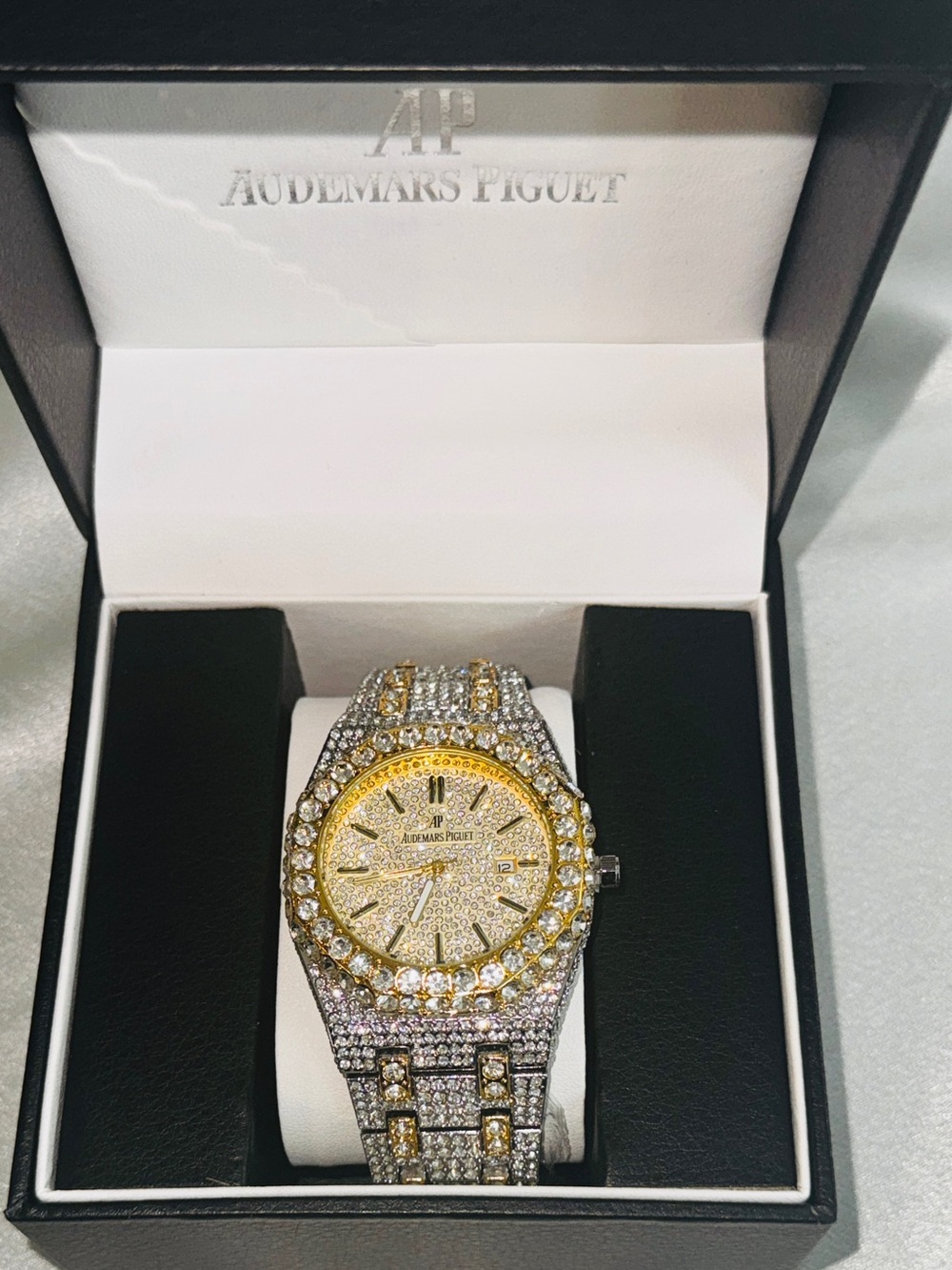 Audemars Piguet Gold and Silver Moissinite  Bracelet Watch!🔥New!
